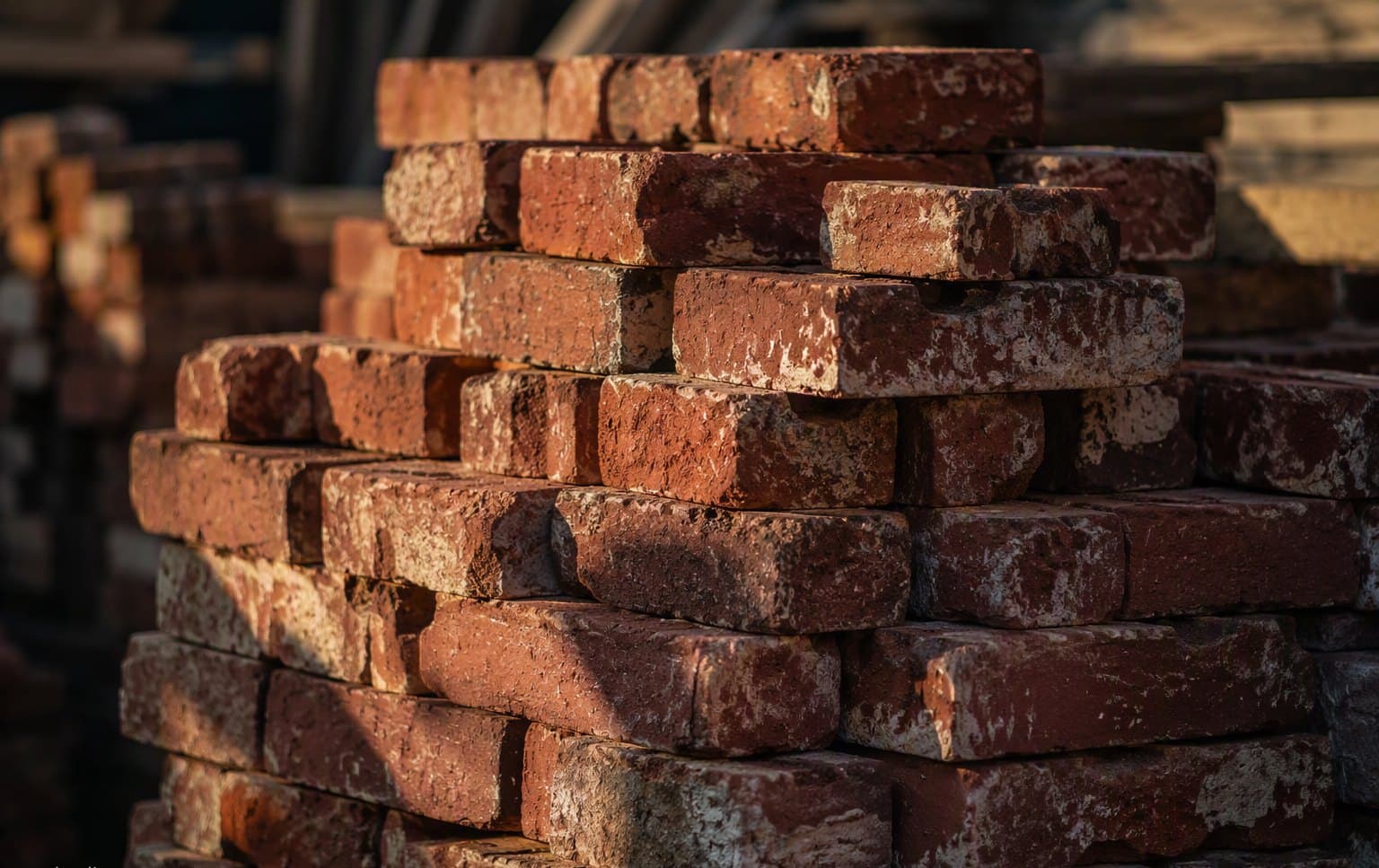 Handmade reclaimed Victorian bricks
